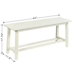 Kirklands Home Antique Wood Noah Bench White Online