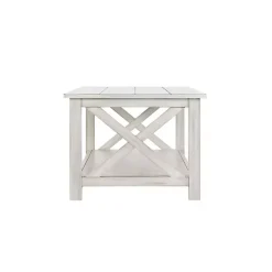Kirklands Home Antique washed Wood Coffee Table White New