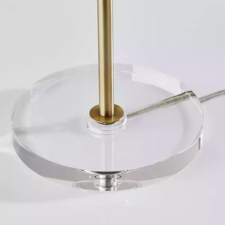 Kirklands Home Antiqued Brass Dome Shade Table Lamp Gold New