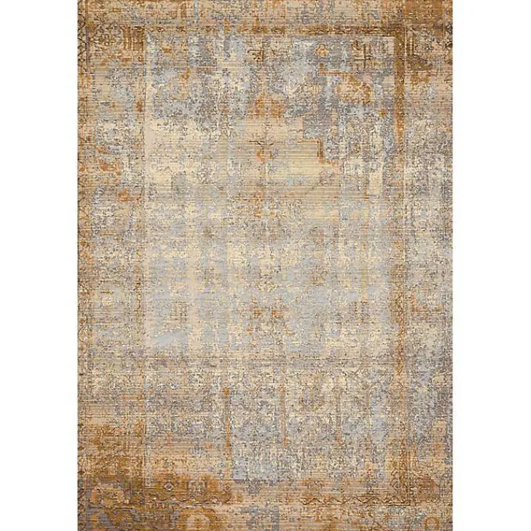 Kirklands Home Antiqued Ivory Copper Outdoor Area Rug, 7x11