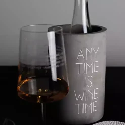 Kirklands Home Any Time is Wine Time Concrete Wine Bottle Cooler Gray Sale