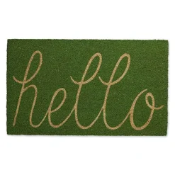 Kirklands Home Apple Hello Doormat Green Best
