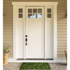 Kirklands Home Apple Hello Doormat Green Best