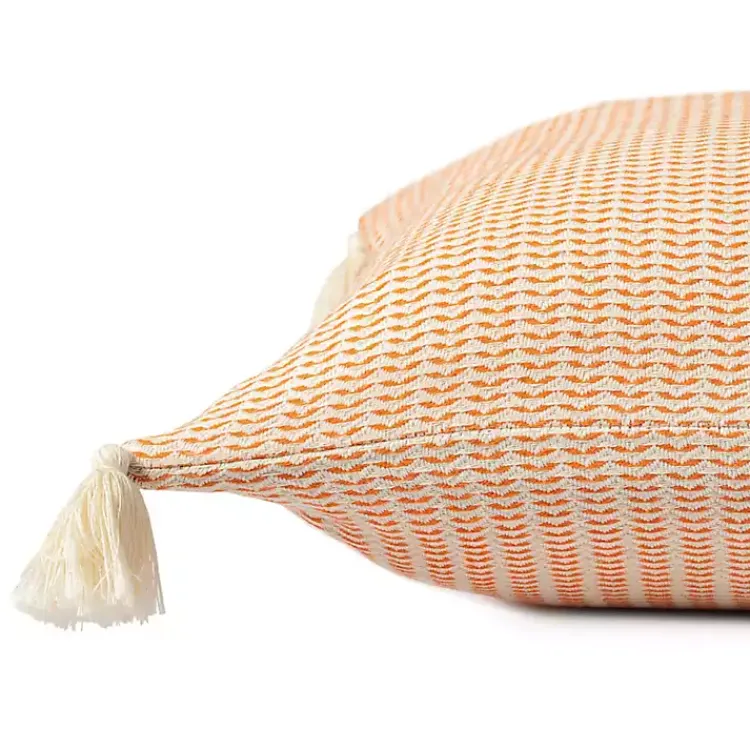 Pillows>Kirklands Home Apricot Trapeze Organic Cotton Throw Pillow