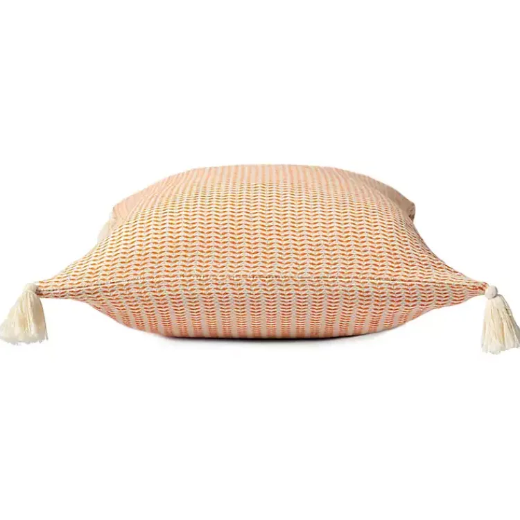 Pillows>Kirklands Home Apricot Trapeze Organic Cotton Throw Pillow