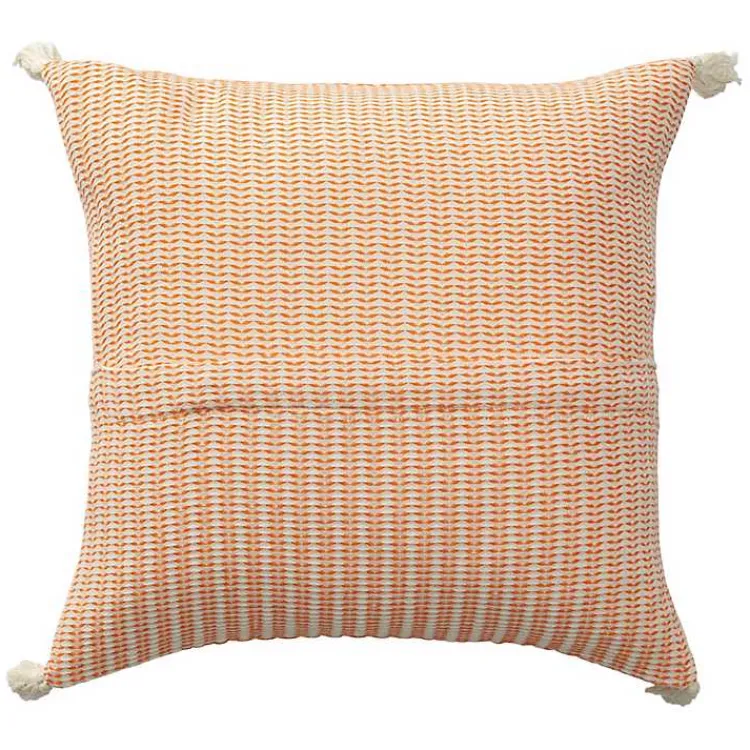 Pillows>Kirklands Home Apricot Trapeze Organic Cotton Throw Pillow