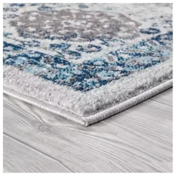 Kirklands Home Aqua and Gray Alex Runner, 2x6 Hot