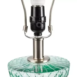 Kirklands Home Aqua Textured Glass Luxuria Table Lamp Blue Hot