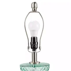Kirklands Home Aqua Textured Glass Luxuria Table Lamp Blue Hot