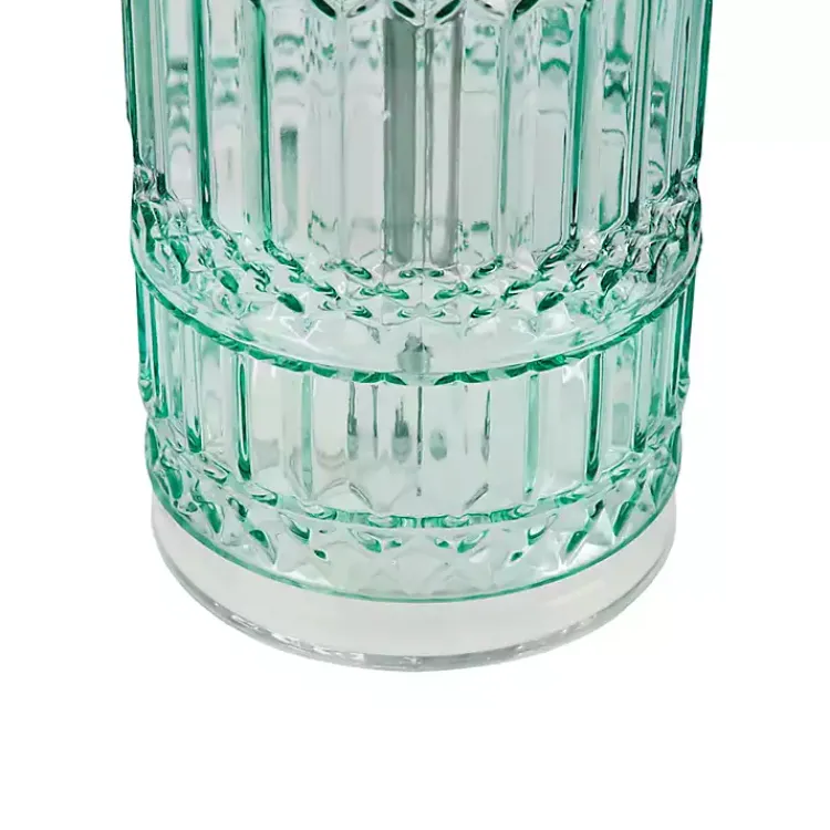 Kirklands Home Aqua Textured Glass Luxuria Table Lamp Blue Hot