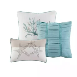 Kirklands Home Aqua Coastal 7-pc. King Comforter Set New