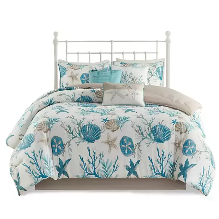 Kirklands Home Aqua Coastal 7-pc. Queen Comforter Set