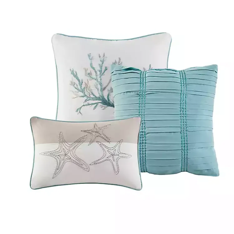 Kirklands Home Aqua Coastal 7-pc. Queen Comforter Set