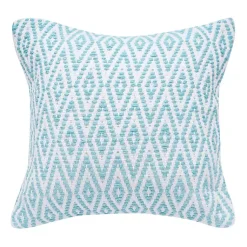 Pillows>Kirklands Home Aqua Harlequin Indoor/Outdoor Pillow