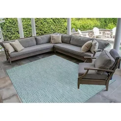 Kirklands Home Aqua Intertwine Indoor/Outdoorr Area Rug, 6x9 Blue Discount