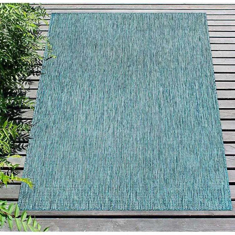 Kirklands Home Aqua Intertwine Indoor/Outdoorr Area Rug, 6x9 Blue Discount