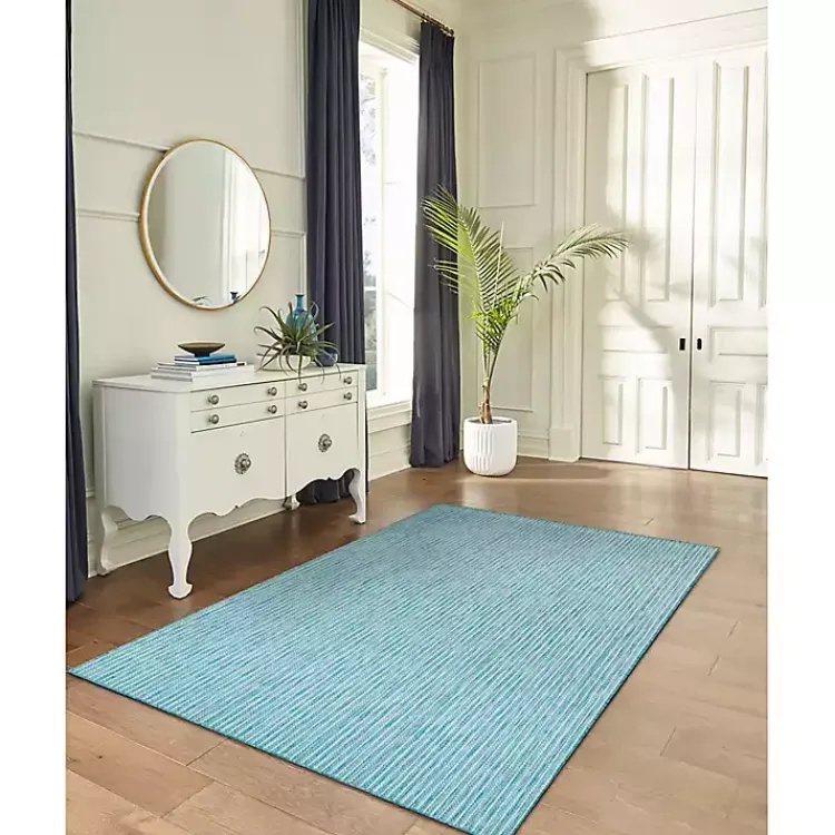 Kirklands Home Aqua Intertwine Indoor/Outdoor Area Rug, 7x9 Blue Online