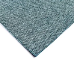 Kirklands Home Aqua Intertwine Indoor/Outdoor Runner Blue New