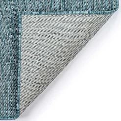 Kirklands Home Aqua Intertwine Indoor/Outdoor Runner Blue New