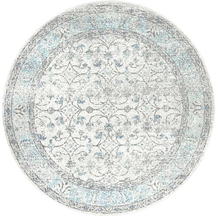 Kirklands Home Aqua Rio Round Area Rug, 5 ft. Clearance