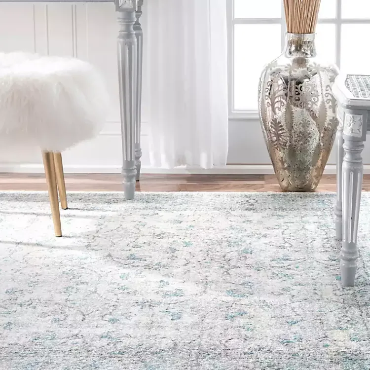 Kirklands Home Aqua Rio Vintage Area Rug, 4x6 Discount