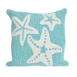 Kirklands Home Aqua Sea Gems Outdoor Throw Pillow Clearance