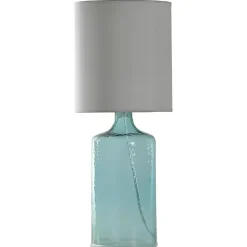 Kirklands Home Aqua Seeded Glass Table Lamp White Online