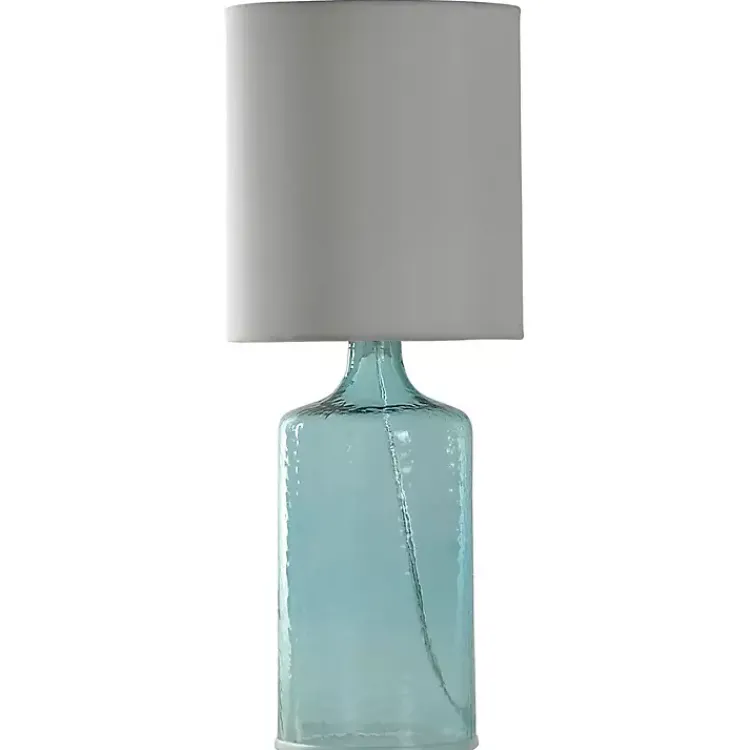 Kirklands Home Aqua Seeded Glass Table Lamp White Online