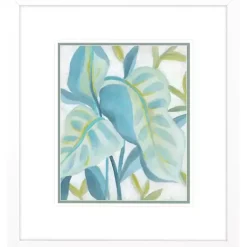 Kirklands Home Aqua Tropical Leaves I Framed Art Print Blue Discount