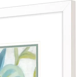 Kirklands Home Aqua Tropical Leaves I Framed Art Print Blue Discount