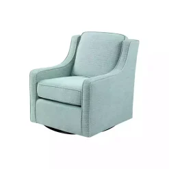 Kirklands Home Aqua Upholstered Swivel Accent Chair Blue Online