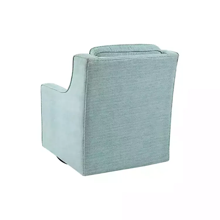 Kirklands Home Aqua Upholstered Swivel Accent Chair Blue Online