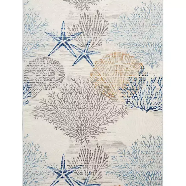 Kirklands Home Aquamarine Starfish Coastal Area Rug, 5x7 Online