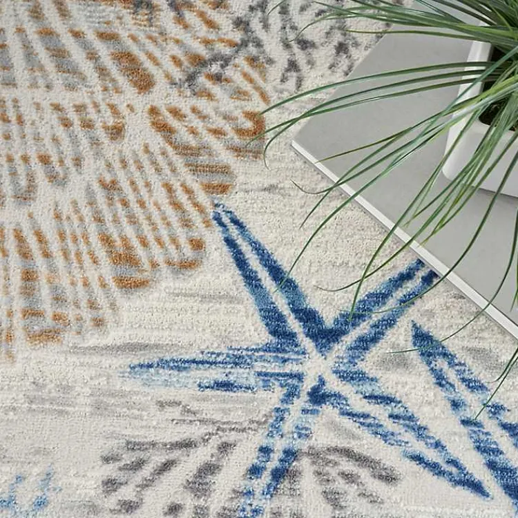 Kirklands Home Aquamarine Starfish Coastal Area Rug, 5x7 Online