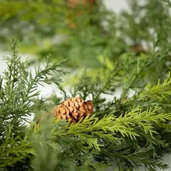 Christmas Arrangements & Garland>Kirklands Home Arborvitae Garland Green