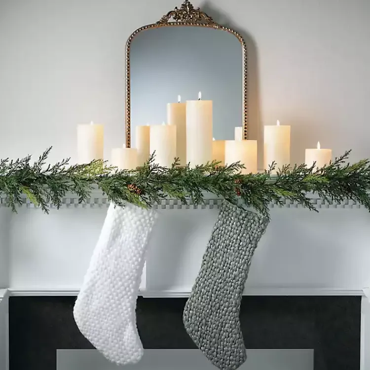 Christmas Arrangements & Garland>Kirklands Home Arborvitae Garland Green
