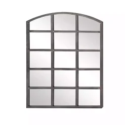 Kirklands Home Arched Windowpane Wall Mirror Gray Outlet