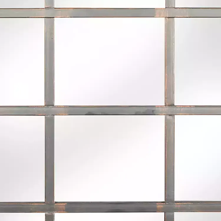 Kirklands Home Arched Windowpane Wall Mirror Gray Outlet