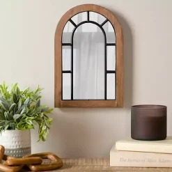 Kirklands Home Arched Wood and Metal Overlay Tabletop Mirror Sale