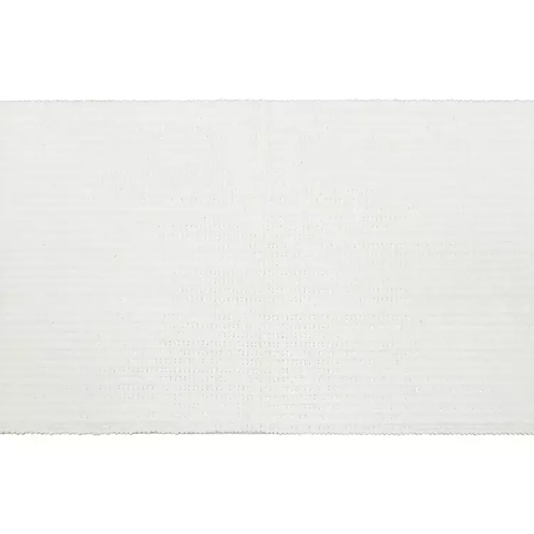 Kirklands Home Arctic Memory Foam Chenille Bath Mat, 34 in. White Hot
