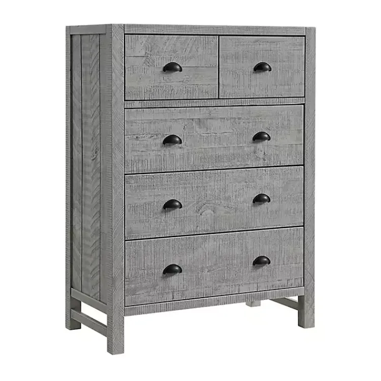 Kirklands Home Arden Wood 5-Drawer Chest Gray Hot
