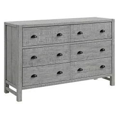 Kirklands Home Arden Wood 6-Drawer Dresser Gray Hot
