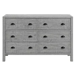 Kirklands Home Arden Wood 6-Drawer Dresser Gray Hot
