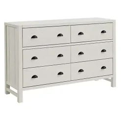 Kirklands Home Arden Wood 6-Drawer Dresser White Discount