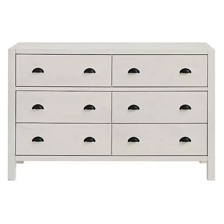 Kirklands Home Arden Wood 6-Drawer Dresser White Discount