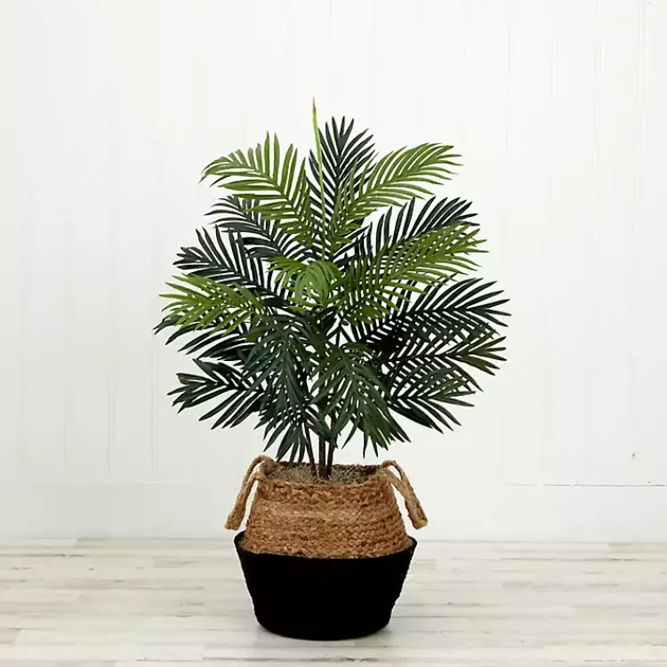 Trees & Topiaries>Kirklands Home Areca Palm Tree in Woven Basket DIY Kit, 3 ft.