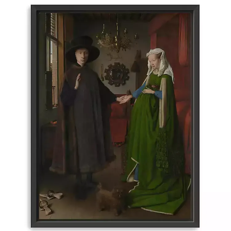 Kirklands Home Arnolfini Portrait Framed Canvas Art Print Clearance