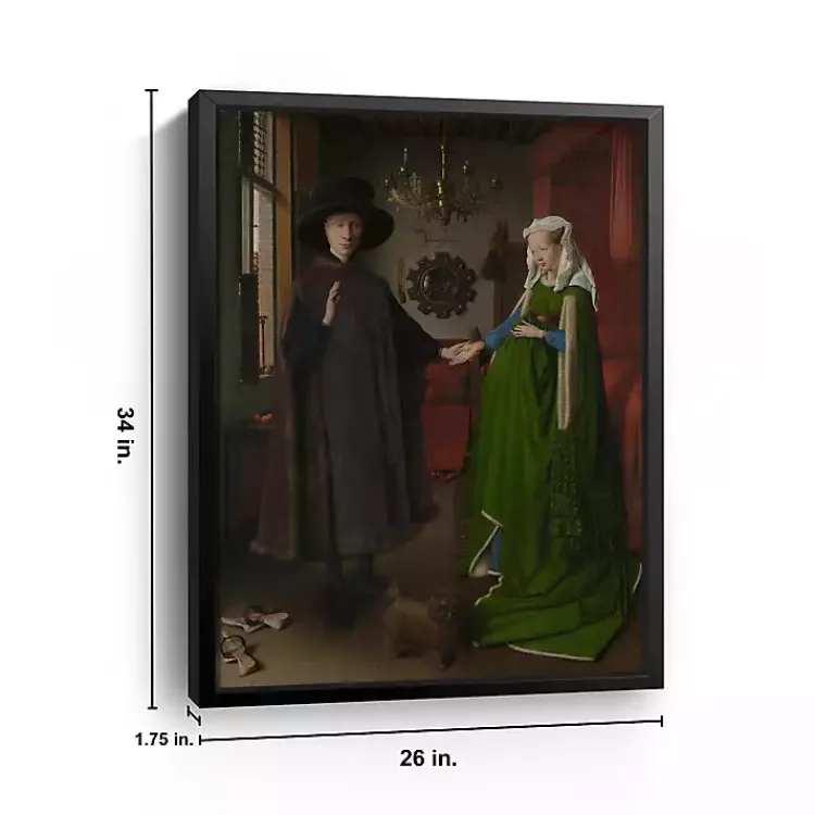 Kirklands Home Arnolfini Portrait Framed Canvas Art Print Clearance