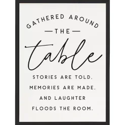 Kirklands Home Around the Table Framed Wall Plaque Best