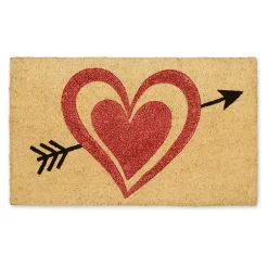 Valentines Day Decorations>Kirklands Home Arrow Through the Heart Doormat